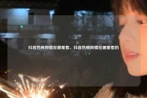 抖音热榜舆情在哪里看，抖音热榜舆情在哪里看的