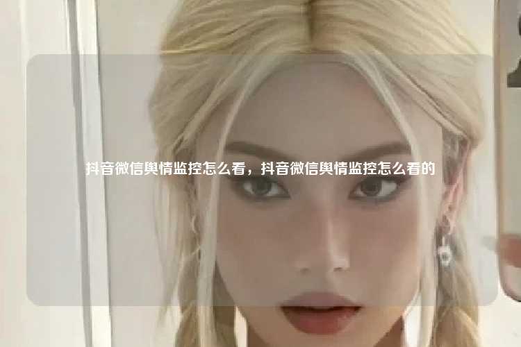 抖音微信舆情监控怎么看,抖音微信舆情监控怎么看的