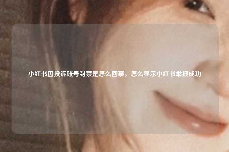 小红书因投诉账号封禁是怎么回事,怎么显示小红书举报成功