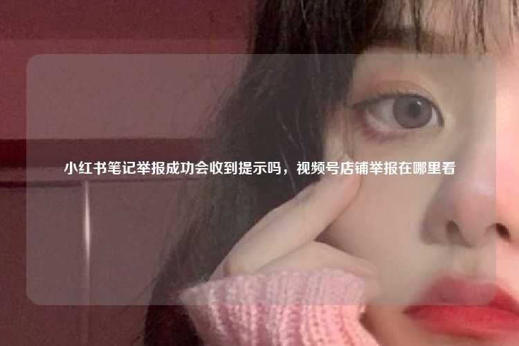 小红书笔记举报成功会收到提示吗,视频号店铺举报在哪里看
